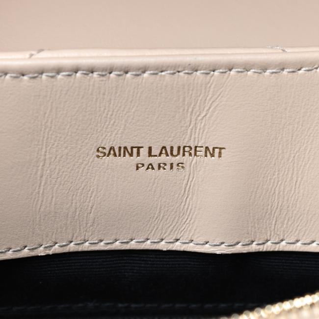Saint Laurent Monogram Loulou Y Quilted Medium Chain Nude Powder Beige Calfskin Leather Satchel - image 9