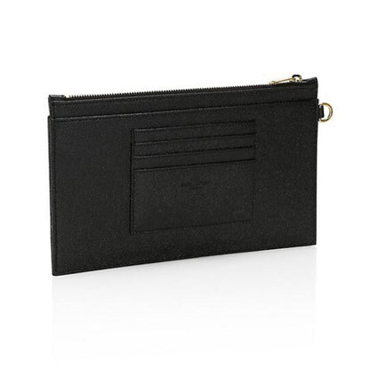 Saint Laurent Monogram Matelasse Pouch Black Leather Clutch - image 3