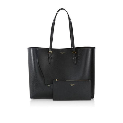 Saint Laurent Monogram Shopping Medium East/West Black Leather Tote - photo 1