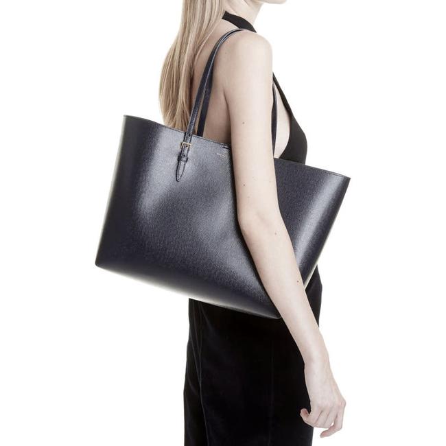 Saint Laurent Monogram Shopping Medium East/West Black Leather Tote - photo 2