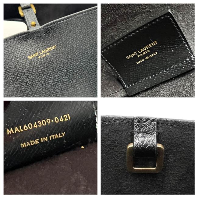 Saint Laurent Monogram Shopping Medium East/West Black Leather Tote - photo 12