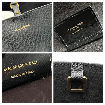 Saint Laurent Monogram Shopping Medium East/West Black Leather Tote - photo 12