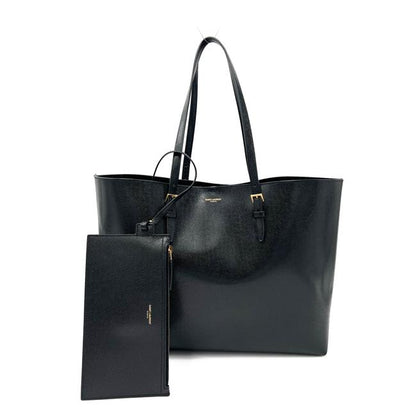 Saint Laurent Monogram Shopping Medium East/West Black Leather Tote - photo 5