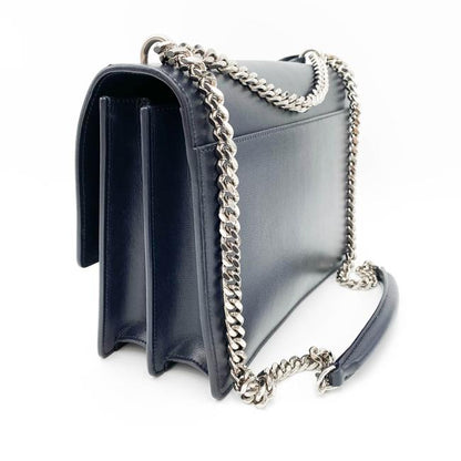 Saint Laurent Monogram Sunset Calfskin Large Blue Leather Shoulder Bag - photo 5