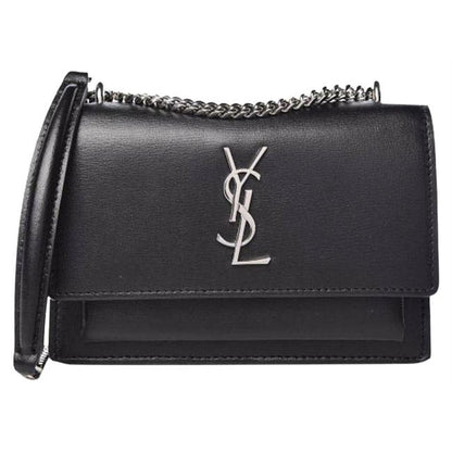 Saint Laurent Monogram Sunset Chain Wallet Black Calfskin Leather Shoulder Bag - image 1