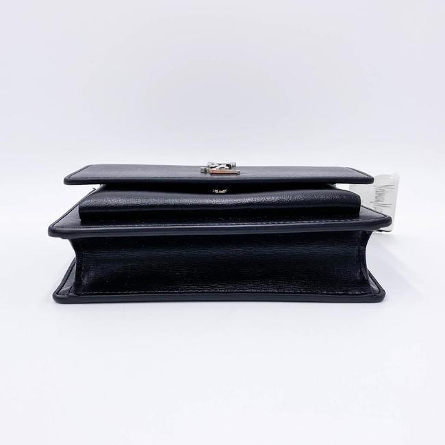 Saint Laurent Monogram Sunset Chain Wallet Black Calfskin Leather Shoulder Bag - image 6