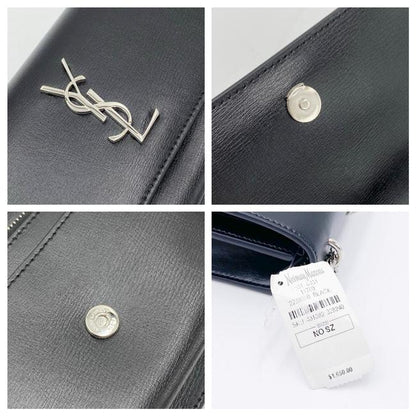 Saint Laurent Monogram Sunset Chain Wallet Black Calfskin Leather Shoulder Bag - image 9