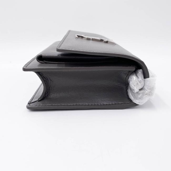 Saint Laurent Monogram Sunset Chain Wallet Calfskin Grey Leather Shoulder Bag - photo 6