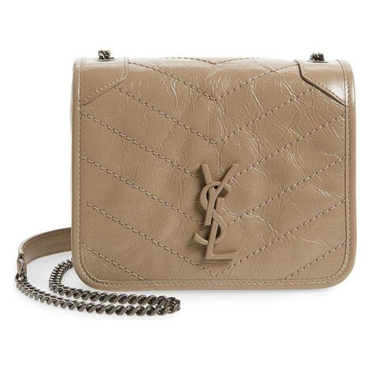 Saint Laurent Niki Beige Leather Cross Body Bag - image 1