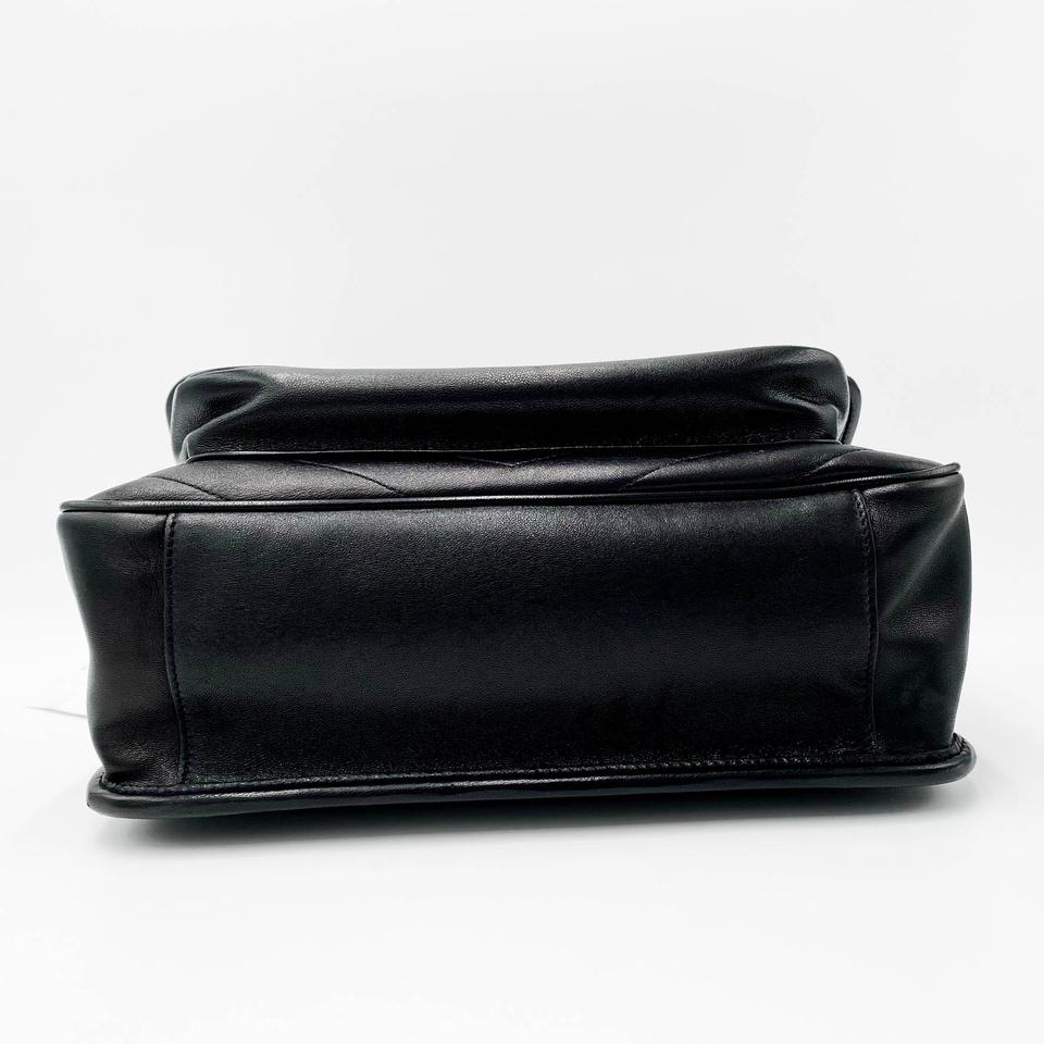 Saint Laurent Niki Medium Ysl Monogram Quilted Calf Flap Black Leather Shoulder Bag - image 4