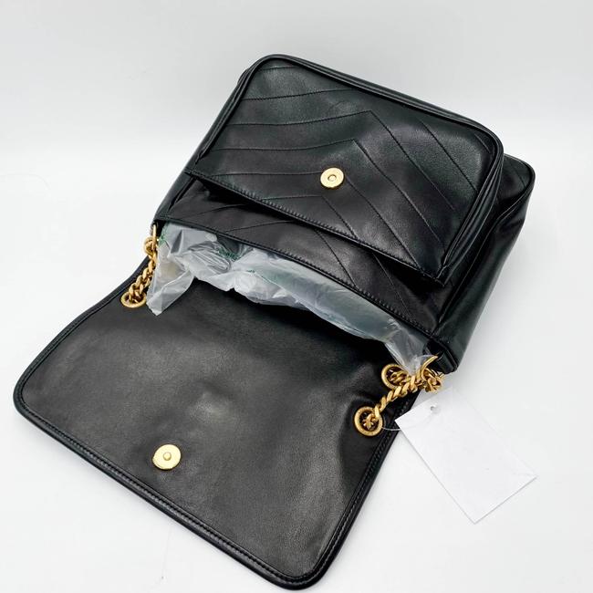 Saint Laurent Niki Medium Ysl Monogram Quilted Calf Flap Black Leather Shoulder Bag - image 7