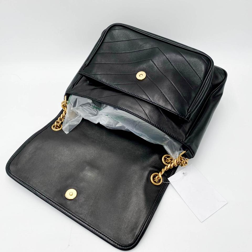 Saint Laurent Niki Medium Ysl Monogram Quilted Calf Flap Black Leather Shoulder Bag - image 7