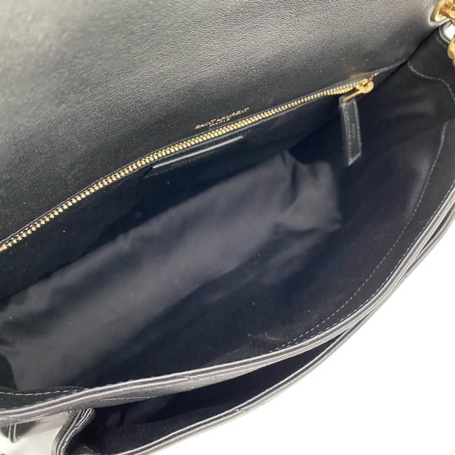 Saint Laurent Niki Medium Ysl Monogram Quilted Calf Flap Black Leather Shoulder Bag - image 8