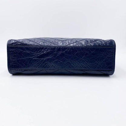 Saint Laurent Shoulder Bag Niki Medium Monogram Blue Patent Leather Tote - photo 6