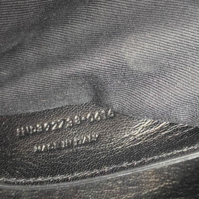 Saint Laurent Sheepskin Matelasse Chevron Monogram Large College Satchel Black Leather Shoulder Bag - image 12
