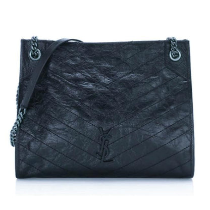 Saint Laurent Shoulder Bag Niki Medium Monogram Blue Patent Leather Tote - photo 1