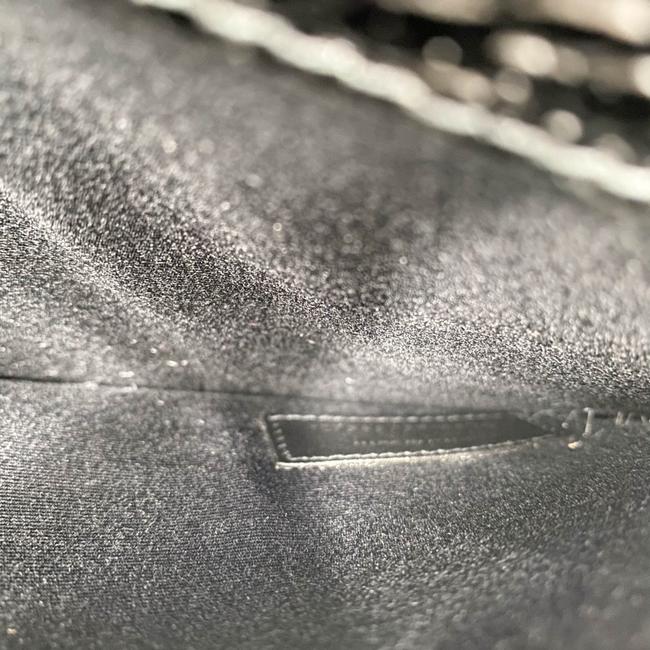 Saint Laurent Uptown Embossed Monogram Black Crocodile Skin Leather Clutch - photo 12