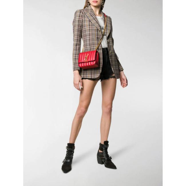 Saint Laurent Vicky Women's Small Quilted Red Leather Shoulder Bag - image 2