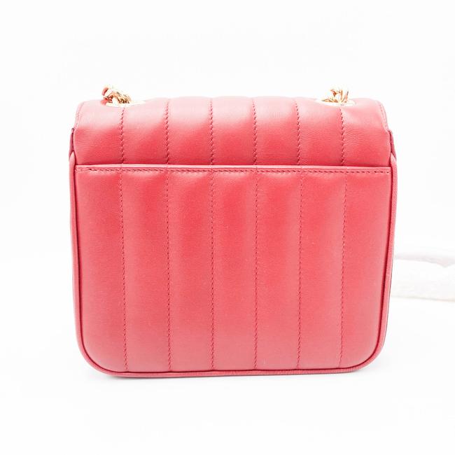 Saint Laurent Vicky Women's Small Quilted Red Leather Shoulder Bag - image 7