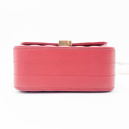 Saint Laurent Vicky Women's Small Quilted Red Leather Shoulder Bag - image 8