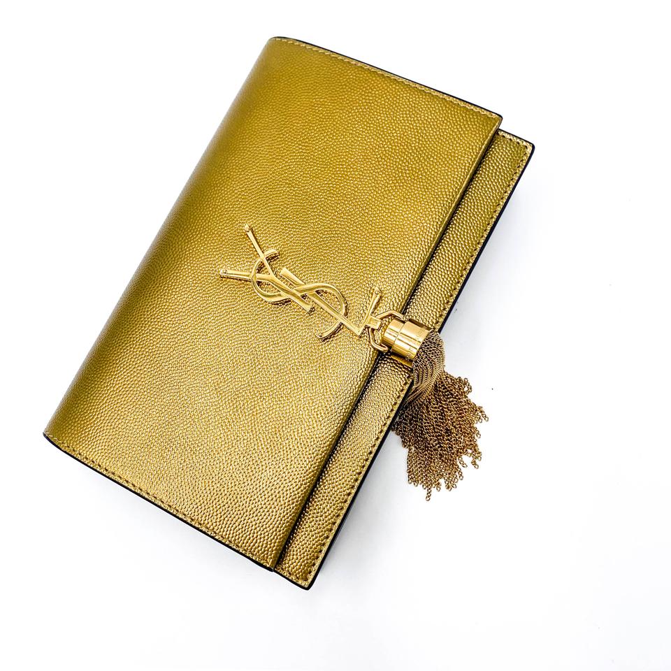 Saint Laurent Wallet on Chain Monogram Kate Ysl Monogram Metallic Tassel Gold Leather Cross Body Bag - image 7