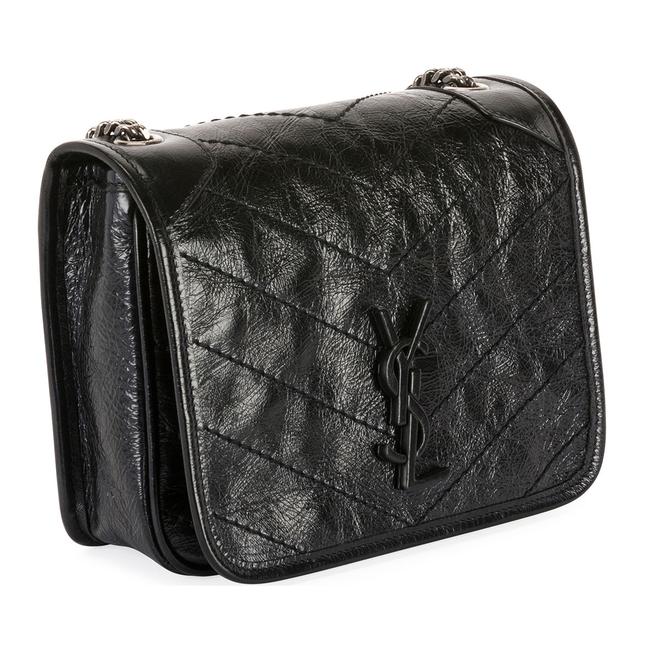 Saint Laurent Wallet on Chain Niki Ysl Monogram Vintage Calfskin Black Leather Shoulder Bag - image 2