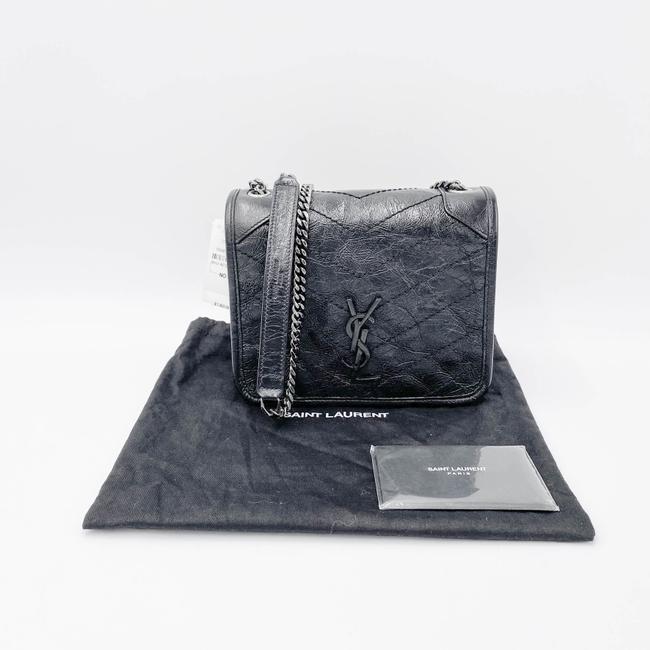 Saint Laurent Wallet on Chain Niki Ysl Monogram Vintage Calfskin Black Leather Shoulder Bag - image 3