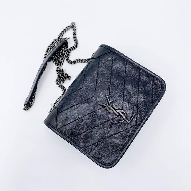 Saint Laurent Wallet on Chain Niki Ysl Monogram Vintage Calfskin Black Leather Shoulder Bag - image 8
