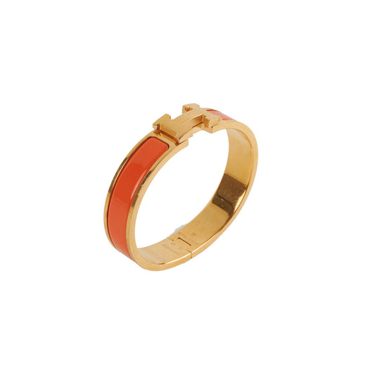 Hermes H Clic Clac Bracelet Orange - photo 1