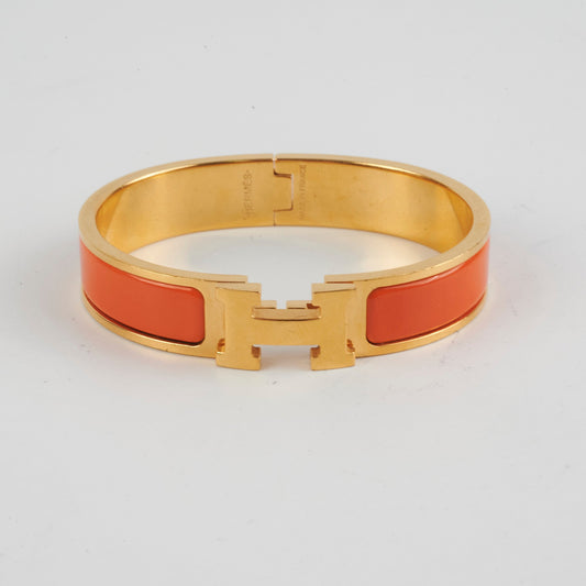 Hermes H Clic Clac Bracelet Orange - photo 2