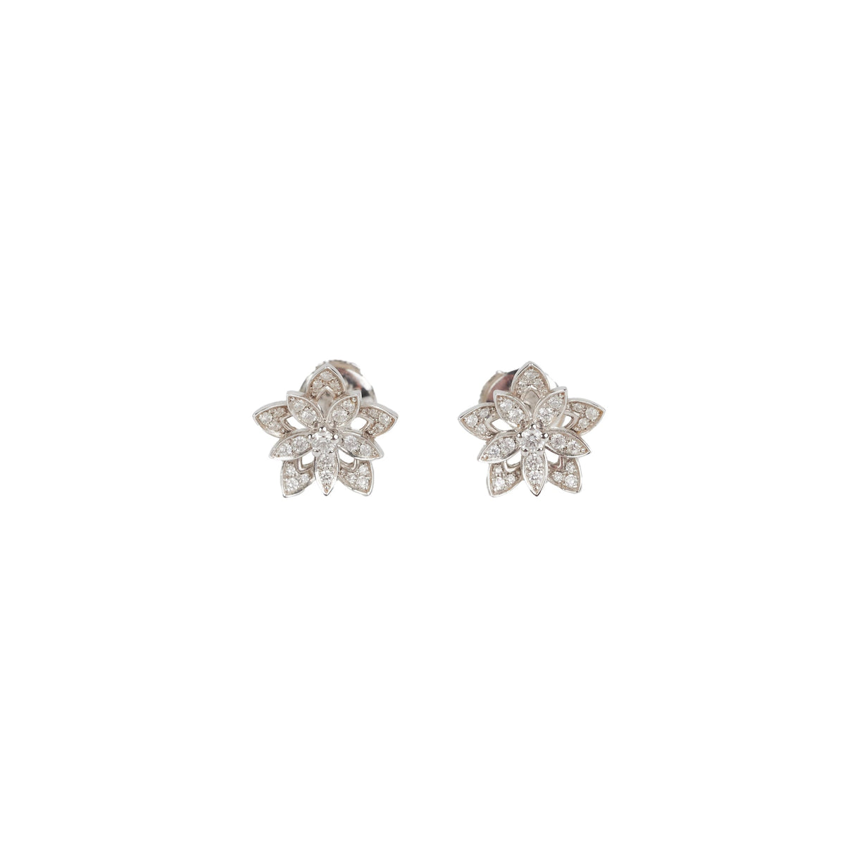 Van Cleef & Arpels Lotus Diamond Earrings White Gold - photo 1