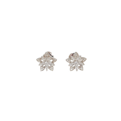 Van Cleef & Arpels Lotus Diamond Earrings White Gold - photo 1