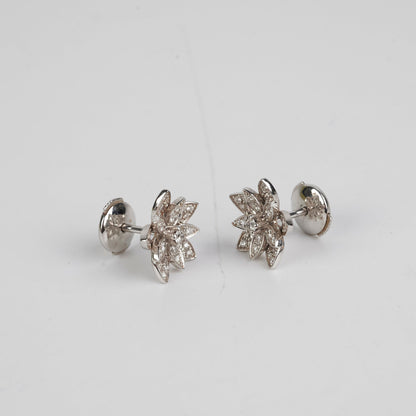 Van Cleef & Arpels Lotus Diamond Earrings White Gold - photo 6
