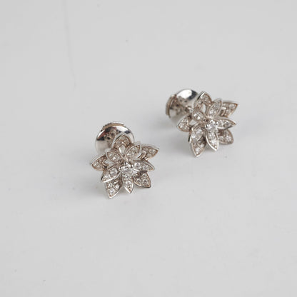 Van Cleef & Arpels Lotus Diamond Earrings White Gold - photo 3