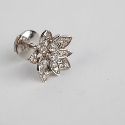 Van Cleef & Arpels Lotus Diamond Earrings White Gold - photo 4
