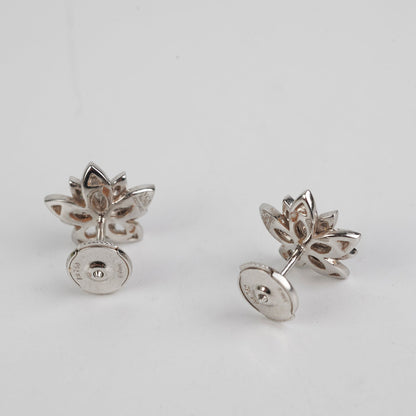Van Cleef & Arpels Lotus Diamond Earrings White Gold - photo 5