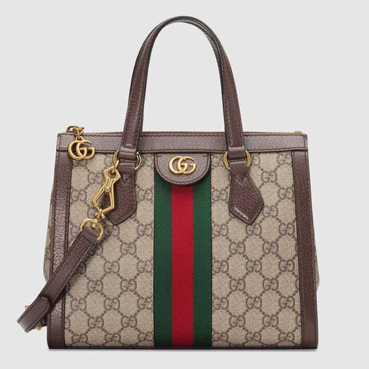 Gucci Ophidia small GG tote bag Brown leather - photo 1