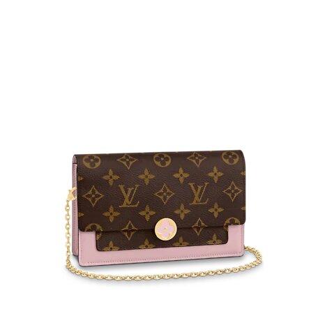 Louis Vuitton FLORE CHAIN WALLET Rose Ballerine Pink - image 1