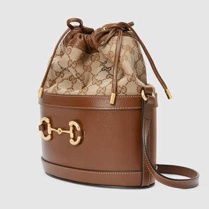 Gucci Horsebit 1955 bucket bag Brown leather - photo 2
