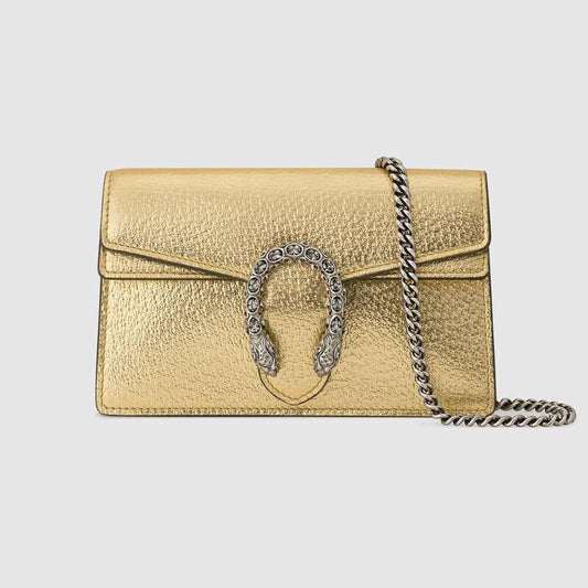 Dionysus super mini bag Gold lamé leather - image 1