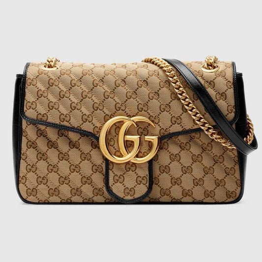 GG Marmont medium shoulder bag Black leather - image 1