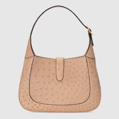 Jackie 1961 Ostrich Small Shoulder Bag Tan Ostrich Leather - image 3